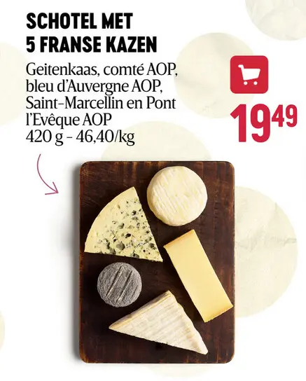 Aanbieding: Schotel met 5 franse kazen