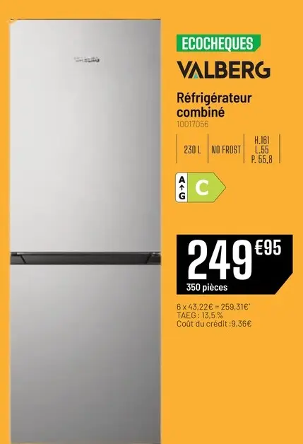 Offre: Réfrigérateur combiné