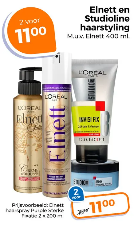 Aanbieding: Elnett en Studioline haarstyling
