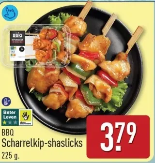 Aanbieding: Scharrelkip-shaslicks