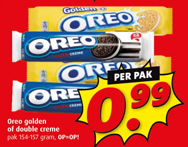 Aanbieding: Oreo golden of double creme