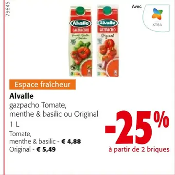 Offre: Alvalle gazpacho Tomate, menthe & basilic ou 