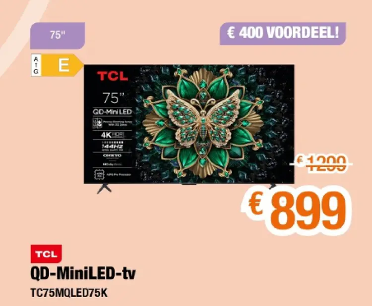 Promotie: 75" QD-MiniLED-tv
