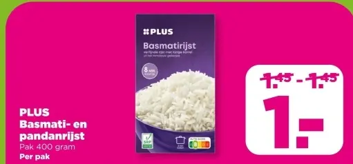 Aanbieding: Basmati- en pandanrijst