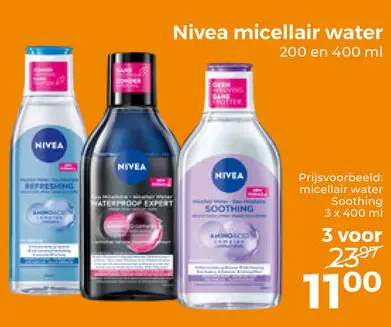 Aanbieding: Nivea micellair water