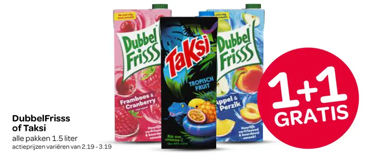 Aanbieding: DubbelFrisss of Taksi