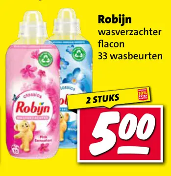 Aanbieding: Robijn wasverzachter flacon