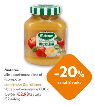 Aanbieding: Materne appelmousseline
