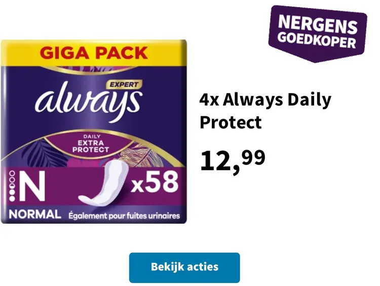 Promotie: 4x Always Daily Protect