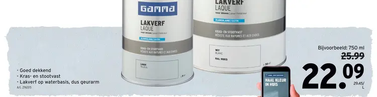Promotie: GAMMA Lakverf Laque Zijdeglans