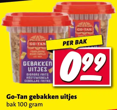 Aanbieding: gebakken uitjes
