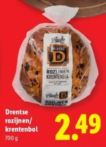 Aanbieding: Drentse rozijnen/krentenbol
