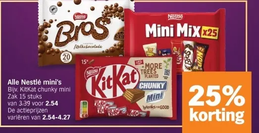 Aanbieding: Alle Nestlé mini's