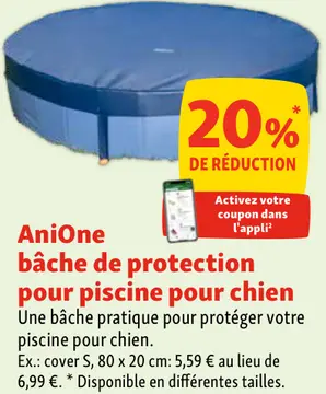 Offre: Bâche de protection pour piscine pour chien