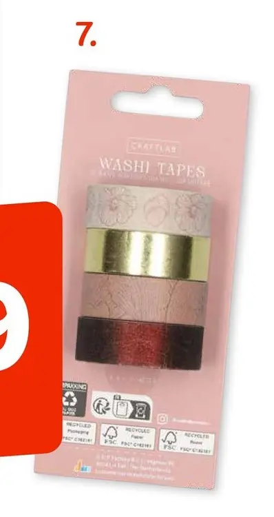 Aanbieding: Washi Tapes 4 stuks