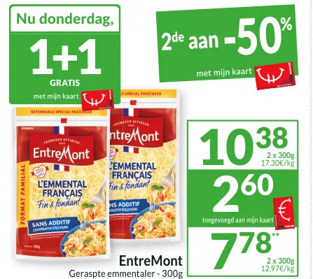 Promotie: Geraspte emmentaler
