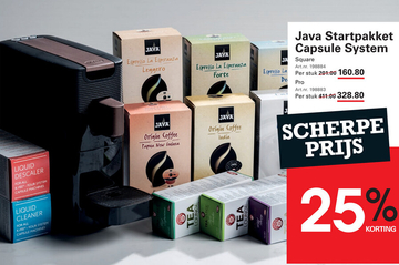 Aanbieding: Java Startpakket Capsule System Square