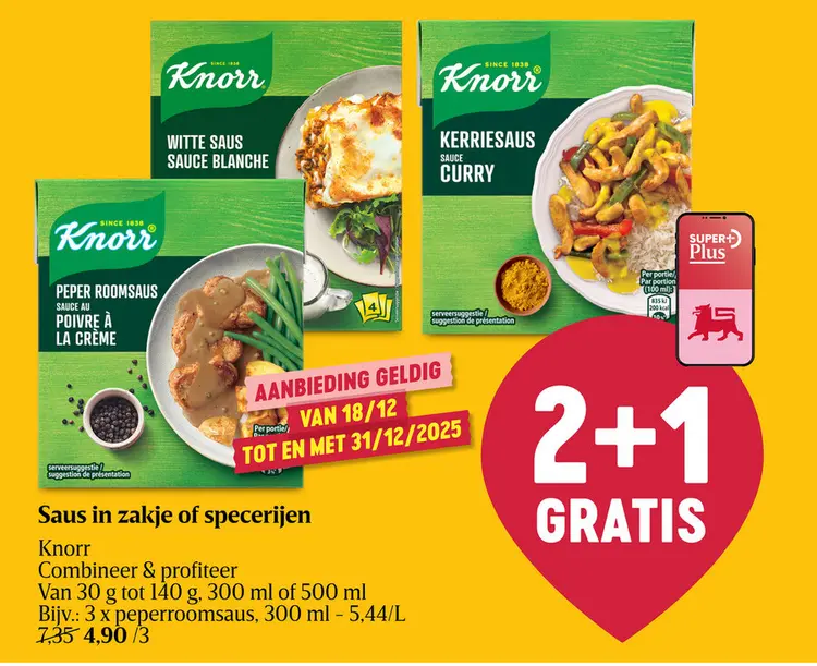 Promotie: Saus in zakje of specerijen