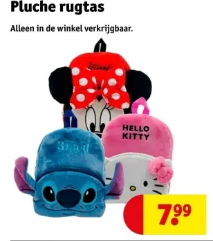 Aanbieding: Pluche rugtas