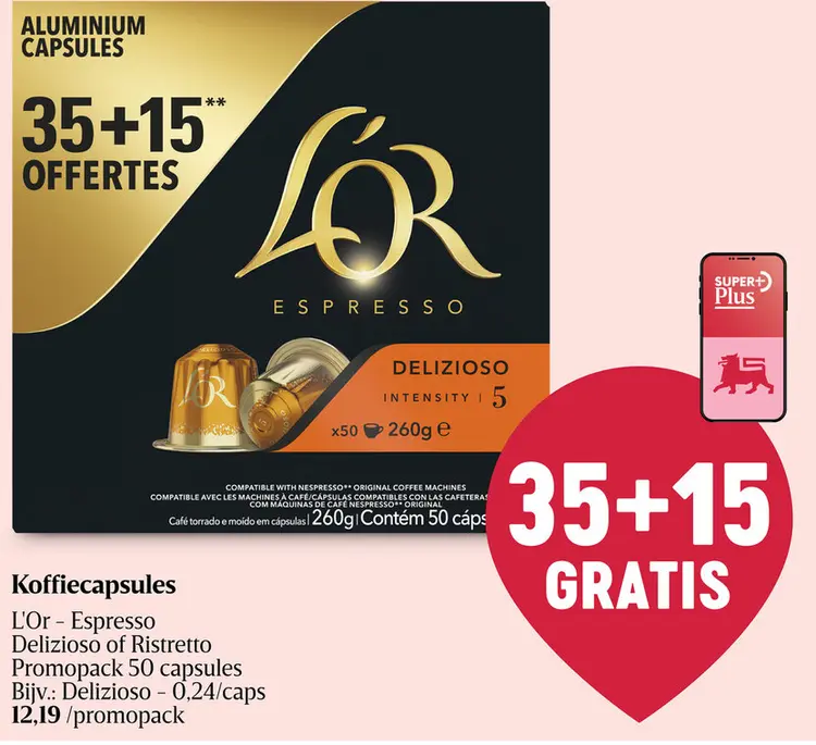Promotie: Koffiecapsules L'Or - Espresso Delizioso