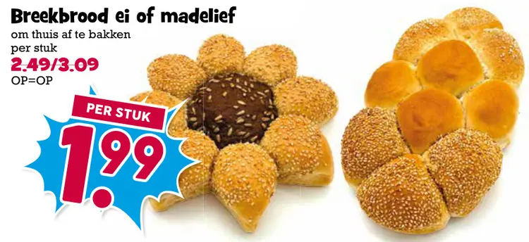 Aanbieding: Breekbrood ei of madelief