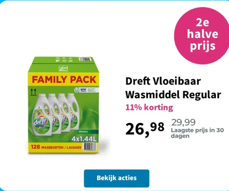 Promotie: Dreft Vloeibaar Wasmiddel Regular