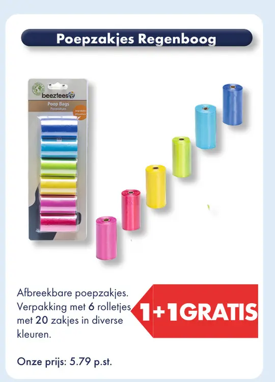 Aanbieding: Poepzakjes Regenboog