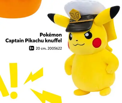 Aanbieding: Captain Pikachu knuffel