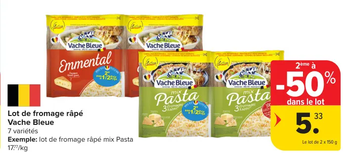 Offre: Lot de fromage râpé