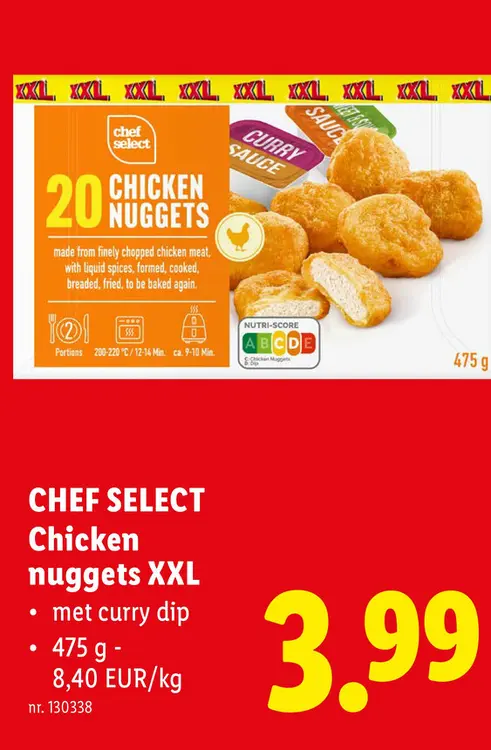Promotie: Chicken nuggets XXL