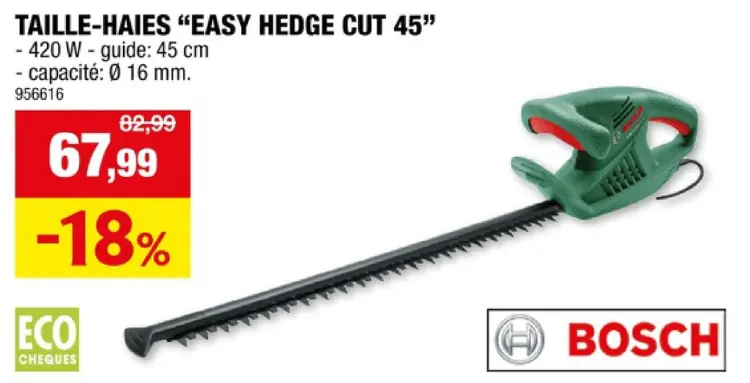 Offre: Taille-haies "easy hedge cut 45"