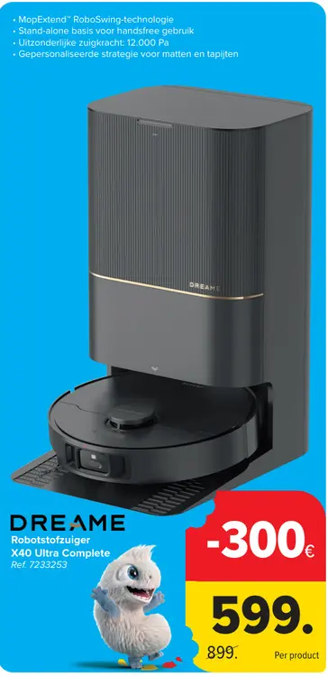 Promotie: Dreame Robotstofzuiger X40 Ultra Complete