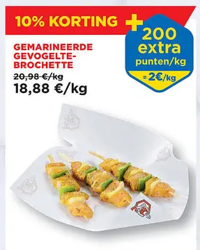 Aanbieding: Gemarineerde gevogelte-brochette