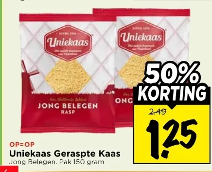 Aanbieding: Uniekaas Geraspte Kaas