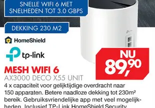 Aanbieding: Mesh wifi 6 ax3000 deco x55 unit