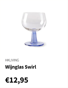 Aanbieding: Wijnglas - Swirl - Blauw
