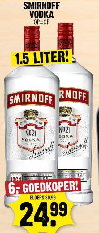 Aanbieding: Smirnoff vodka