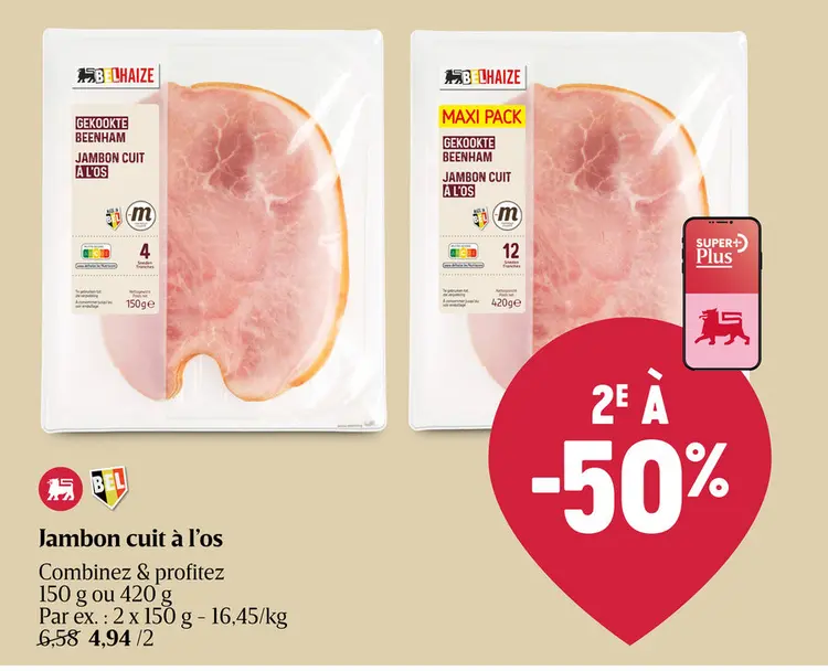 Offre: Jambon cuit à l'os