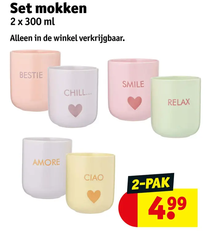 Promotie: Set mokken