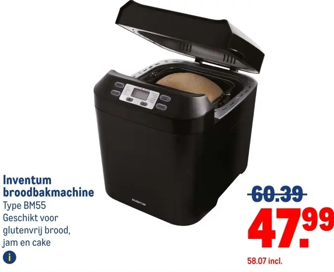 Aanbieding: broodbakmachine Type BM55
