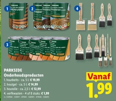 Promotie: Onderhoudsproducten