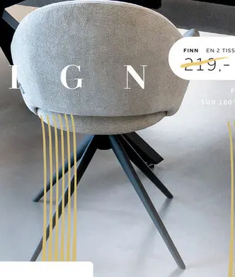 Offre: Finn, fauteuil - pivotante - graphite - tissu Livigno - Vert fonce