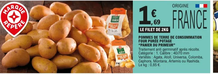 Offre: Pommes de terre de consommation four purée po