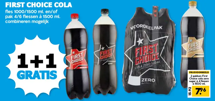 Aanbieding: First choice cola