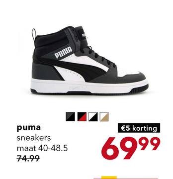 Aanbieding: Puma Rebound V6 heren sneakers rood/wit