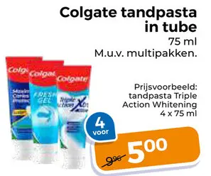 Aanbieding: Colgate tandpasta in tube