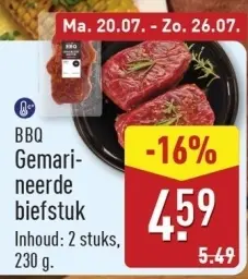 Aanbieding: BBQ Gemarineerde biefstuk