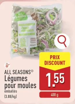 Offre: Légumes pour moules