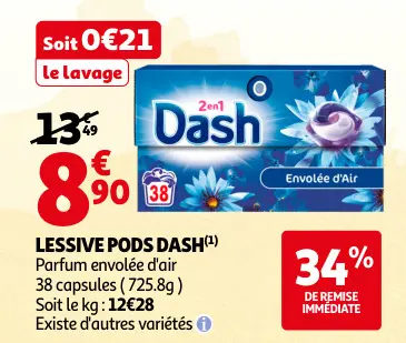 Offre: Lessive pods