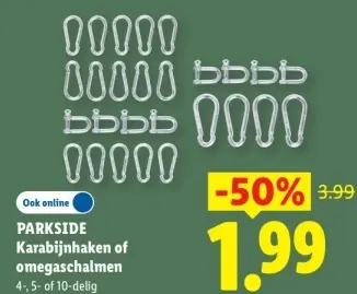 Aanbieding: Karabijnhaken of omegaschalm